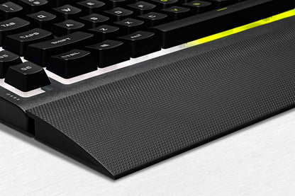 K55 RGB PRO - Dynamic RGB Backlighting - Six Macro Keys with Elgato Stream Deck Software Integration - IP42 Dust and Spill Resistant - Detachable Palm Rest - Dedicated Media and Volume Keys